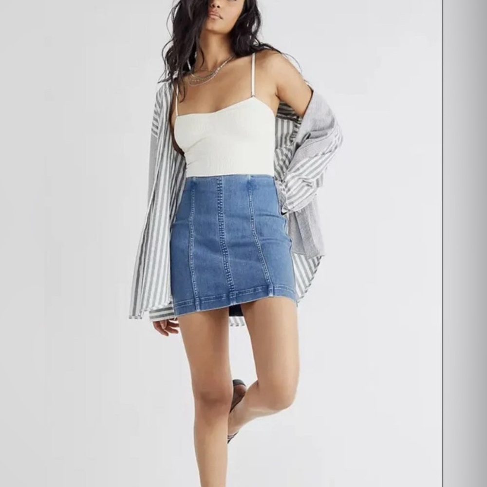Free people we the free denim skirt size 6